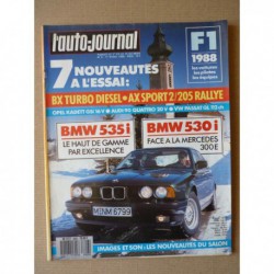 Auto-Journal n°06-88, Citroën BX TRD, BMW 535i, Volkswagen Passat GL, Opel Kadett GSi 16V, Audi 90 Quattro 20V