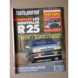 Auto-Journal n°09-88, Renault 25 V6 injection, Fiat Tipo 1.6 DGT, Tipo T.ds, Opel Corsa GL TD, Peugeot 205 XRD