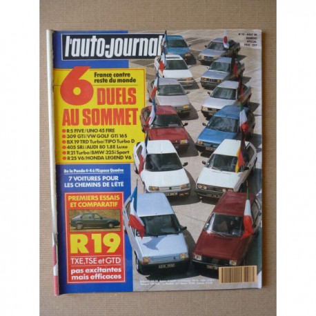 Auto-Journal n°13-88, Renault 19 TXE, Jeep Cherokee Limited, Polonez Mistral, Lada Samara, Fiat Panda Val d'Isère