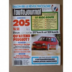 Auto-Journal n°18-88, Toyota Corolla 4WD Escape, Fiat Uno TD, Opel Vectra CD, Peugeot 205 Mi 16 Gutmann et Ruggeri 16S