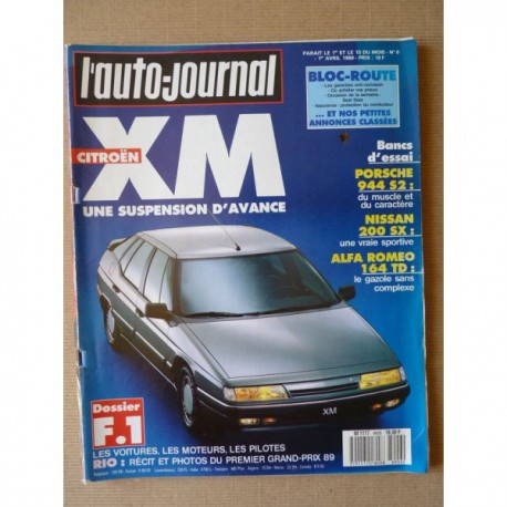 Auto-Journal n°06-89, Alfa Romeo 164 TD, Nissan 200SX Turbo 16S, Porsche 944 S2