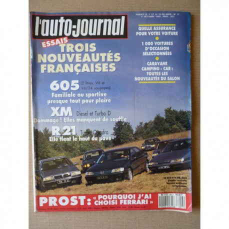 Auto-Journal n°17-89, Peugeot 605 SV24 et Sri, Citroën XM D12, Volkswagen Golf Rallye