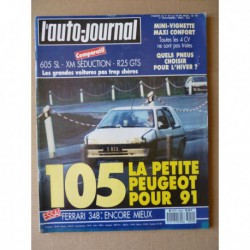 Auto-Journal n°19-89, Peugeot 605 SL, Citroën XM Séduction, Ferrari 348, Ferrari F40 LM