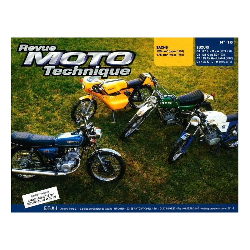 RMT Suzuki GT125 et GT185 (73-80). Sachs 1251, 1751