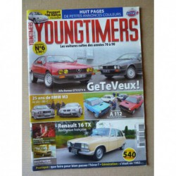 Youngtimers n°6, Alfa Romeo GTV GTV6, Peugeot 106 Rallye, BMW M3, Renault 16 TX, Autobianchi A112