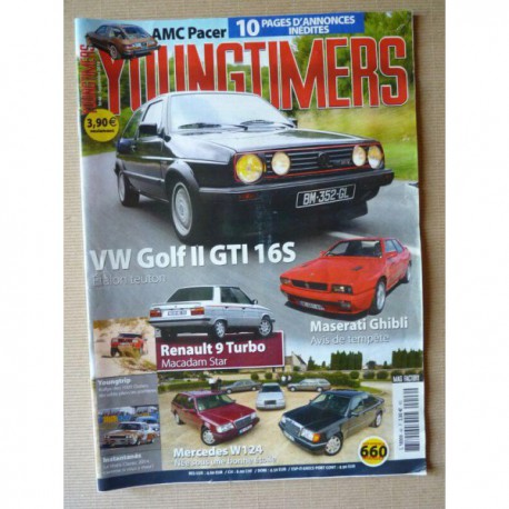 Youngtimers n°46, Volkswagen Golf II GTI 16S, Renault 9 Turbo, Maserati Ghibli 2.0, AMC Pacer V8, Mercedes w124