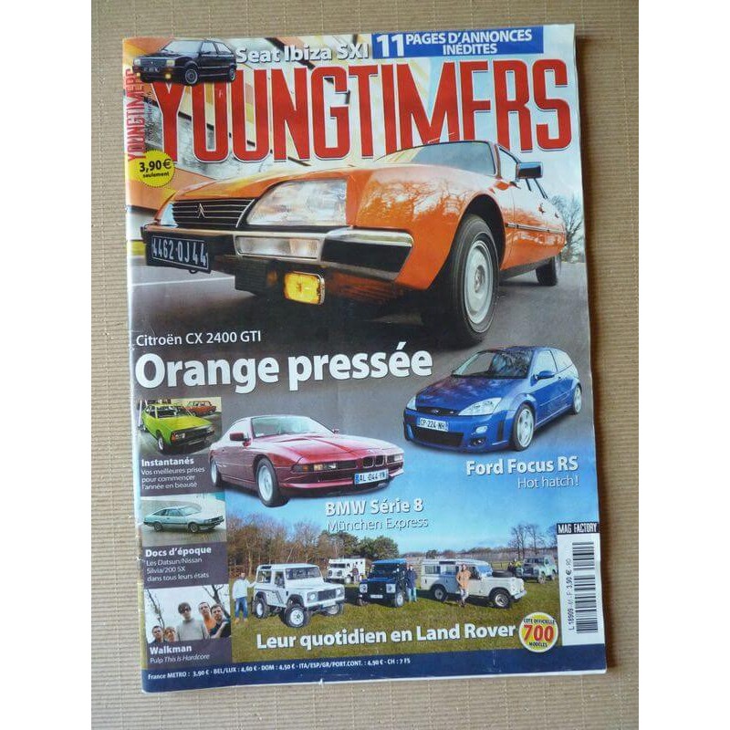 Youngtimers n°61, BMW Série 8 E31, Seat Ibiza SXI, Ford Focus RS, Citroën CX 2400 GTI, Land Rover Series III et Defender