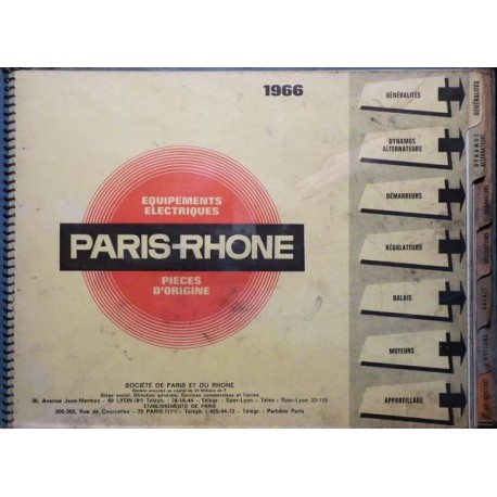 Paris-Rhône, catalogue général 1966