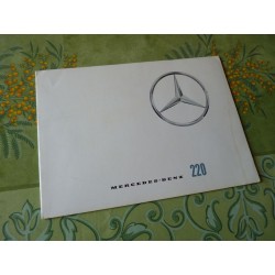 Mercedes 220 w111, catalogue brochure dépliant