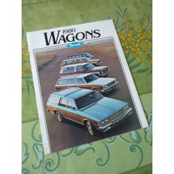 Chevrolet Wagons 1980, Caprice Impala Malibu estate, catalogue brochure dépliant