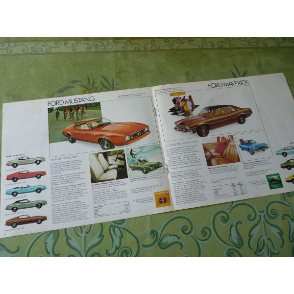 Ford 1973, Mustang Torino Pinto Wagons LTD Galaxie, catalogue brochure