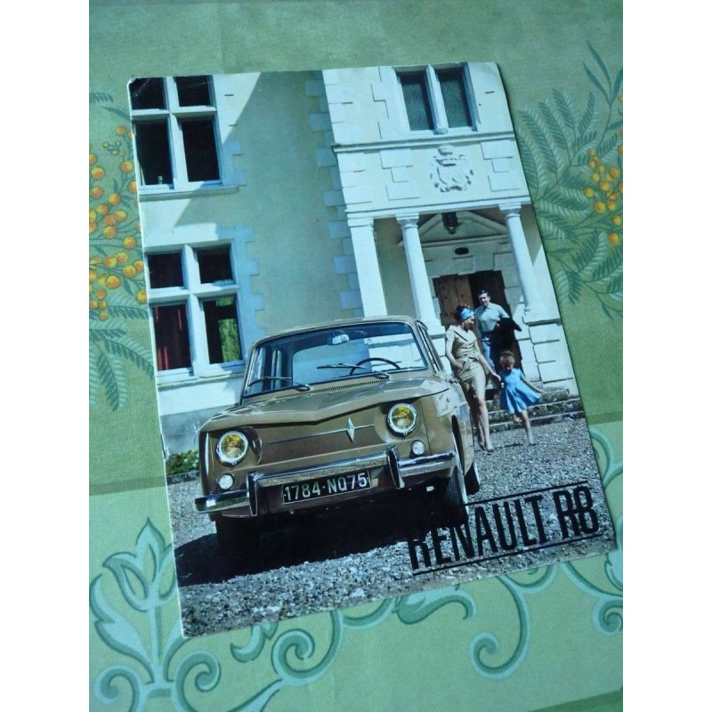 Renault 8 R8, catalogue brochure dépliant