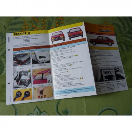 Mise en main Renault 11, catalogue brochure dépliant