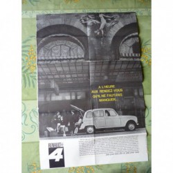 Renault gamme 1964, affiche, catalogue brochure dépliant