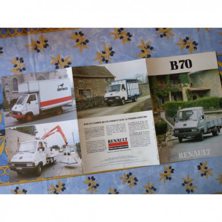 Renault B70, catalogue brochure dépliant