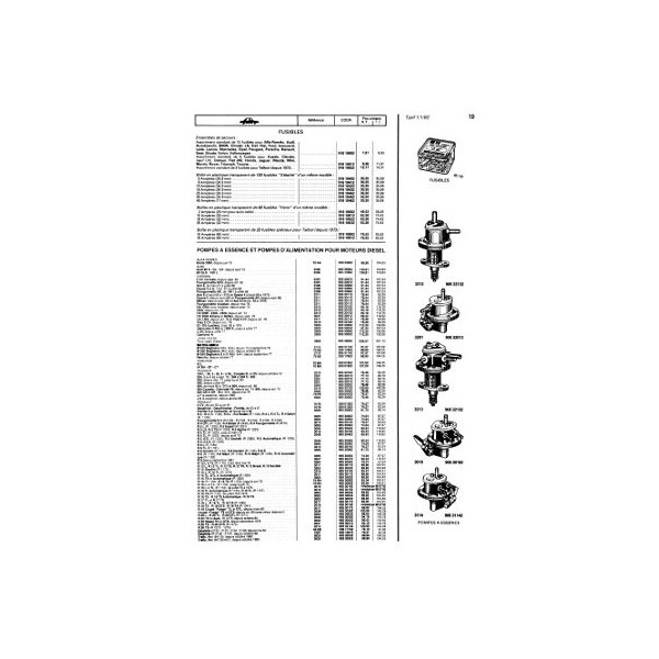 Cibié Marchal, extrait du catalogue général 1982