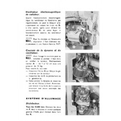 Fiat 124 Sport spider ou cabriolet, notice d'entretien