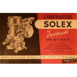 Solex, carburateurs inversés types 35 et 40 AIP