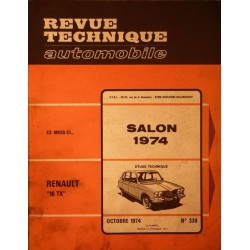RTA Renault 16 TX types R1156. Salon 1974