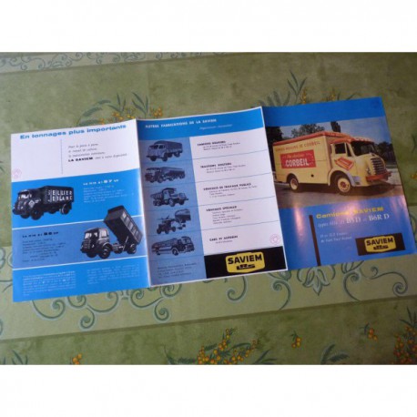camions Saviem H14 A1 B5D B6RD B6R, catalogue brochure