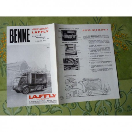 camions benne Laffly, catalogue brochure