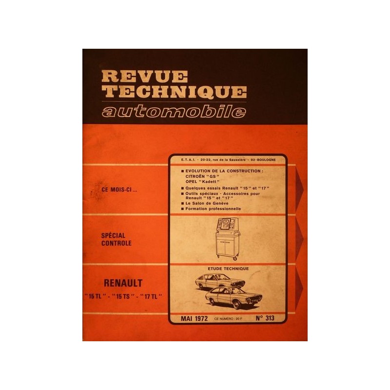 RTA Renault 15 TL, 15 TS, 17 TL RTA Renault 15 TL, 15 TS, 17 TL