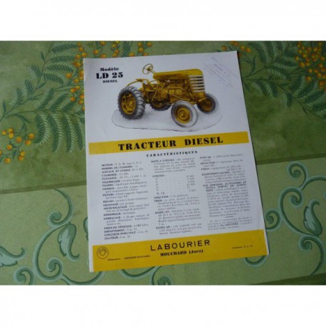 tracteur Labourier LD25 Diesel, catalogue brochure