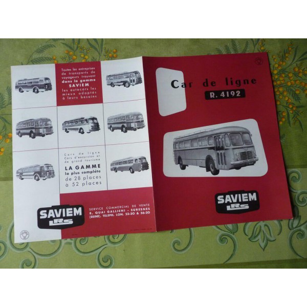 autocar Saviem R4192, catalogue brochure RetroRepro