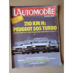 L'Automobile n°442, Renault 11 Electronic, Peugeot 505 Turbo, BMW 323i, Audi 80 Quattro, Mitsubishi Galant Turbo