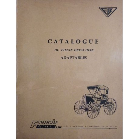 Francis Brun, catalogue pièce détachées adaptables 1967