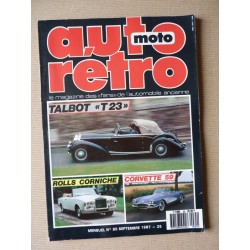 Auto Rétro n°85, Chevrolet Corvette, Rolls Corniche Silver Shadow, Talbot T23, Monet-Goyon LS4, Quadrajet Rochester