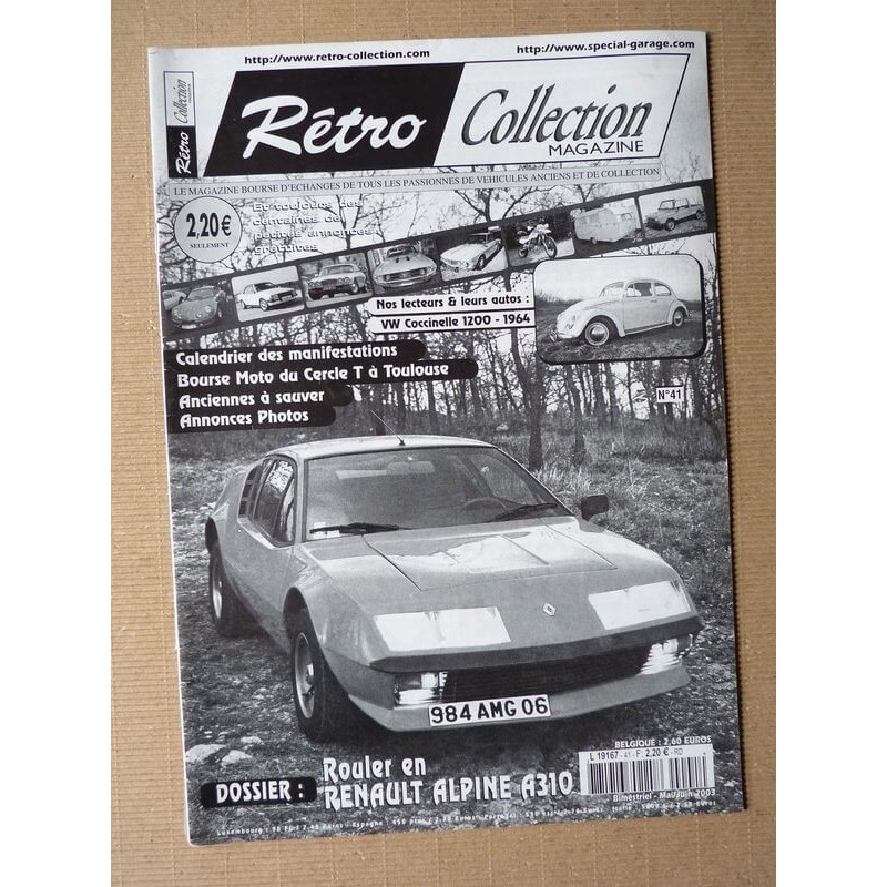 Rétro Collection n°41, Renault Alpine A310, Volkswagen Coccinelle 1200 1964