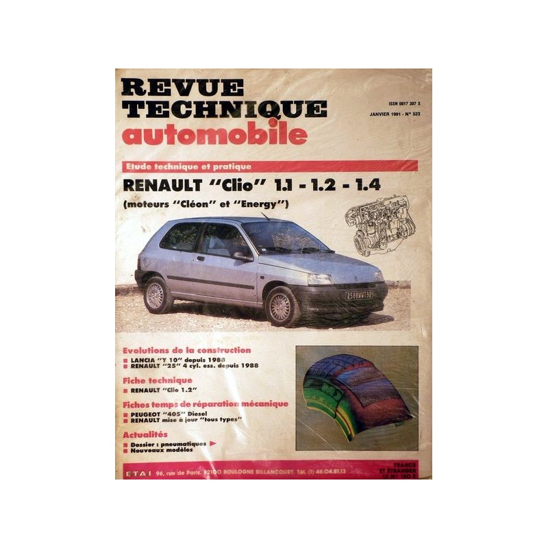 RTA Renault Clio phase 1 moteurs 1.1L, 1.2L, 1.4L