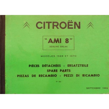 Citroën Ami 8, catalogue de pièces