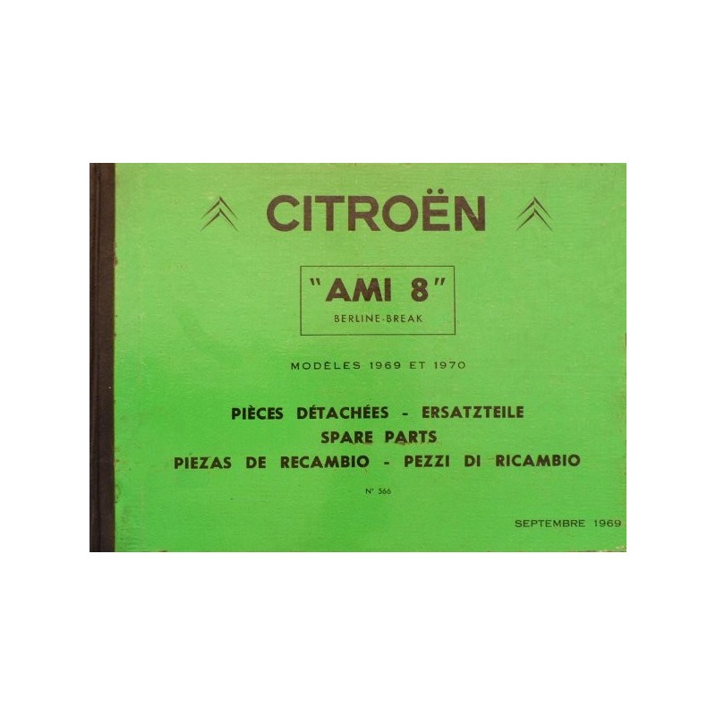 Citroën Ami 8, catalogue de pièces