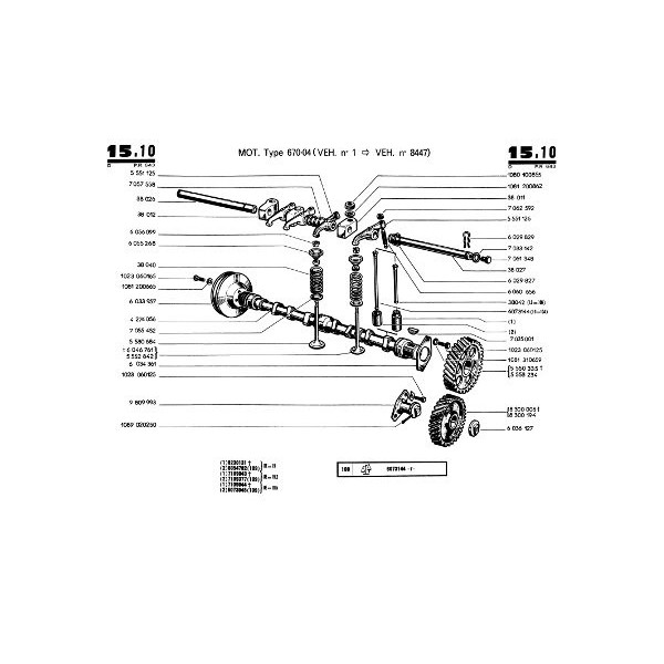 Renault Dauphine Gordini R1091, catalogue de pièces