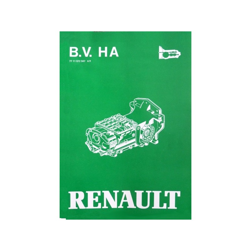 Renault boîte de vitesses HA, manuel de réparation