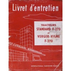 McCormick F-270 Standard et Verger-Vigne, notice d'entretien