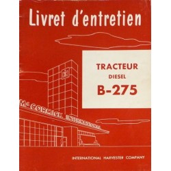 McCormick B-275 Diesel, notice d'entretien