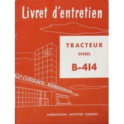 McCormick B-414 Diesel, notice d'entretien