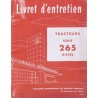 McCormick International F265, notice d'entretien