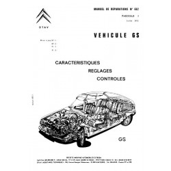 Citroën GS, manuel de réparation caractéristiques, réglages, contrôle