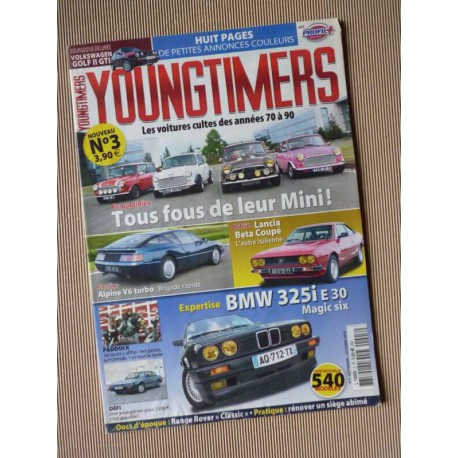 Youngtimers n°3, BMW 325i E30, Alpine V6 Turbo, Volkswagen Golf II GTI, Lancia Beta Coupé 2000