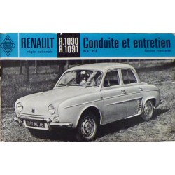 Renault Dauphine R1090 et Gordini R1091, notice d'entretien
