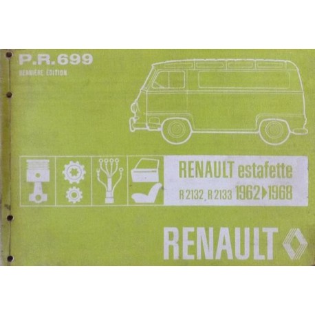 Renault Estafette R2132, R2133, catalogue de pièces