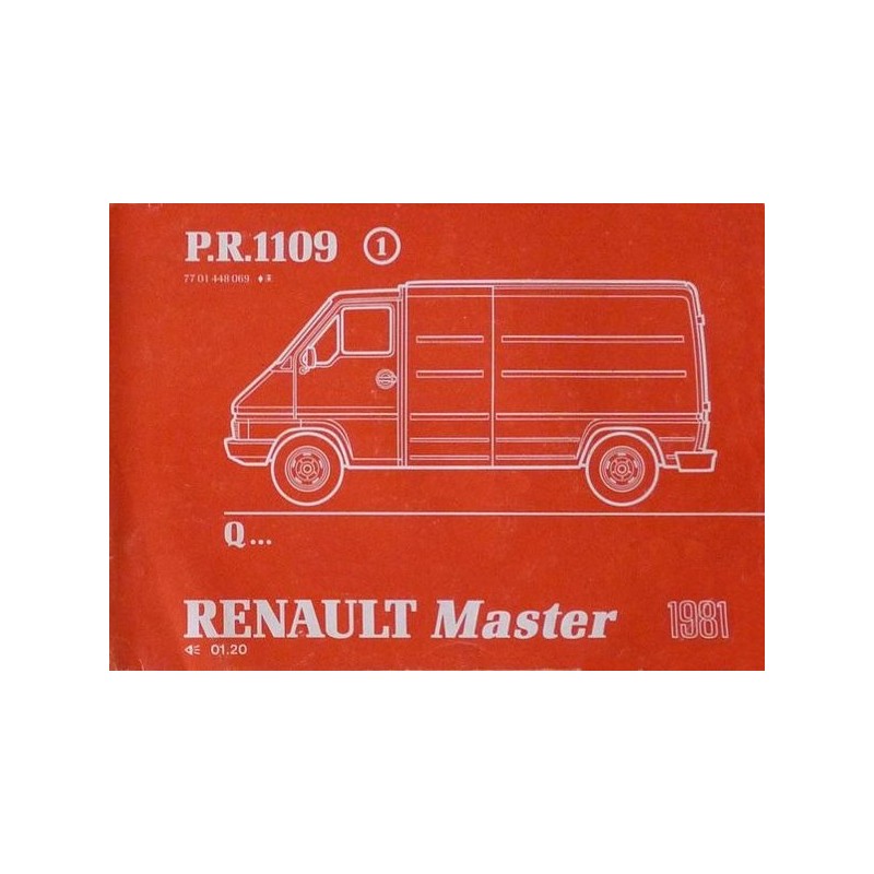 Renault Master tous types Q, catalogue de pièces