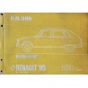 Renault 16 R1152 et R1153 depuis 1974, catalogue de pièces