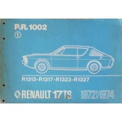 Renault 17TS, catalogue de pièces