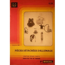 Marchal, catalogue des pièces détachées d'allumage 1982