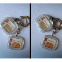 porte-clés SL pain grillé, Saint-Luc, lot 2 différents (pc)